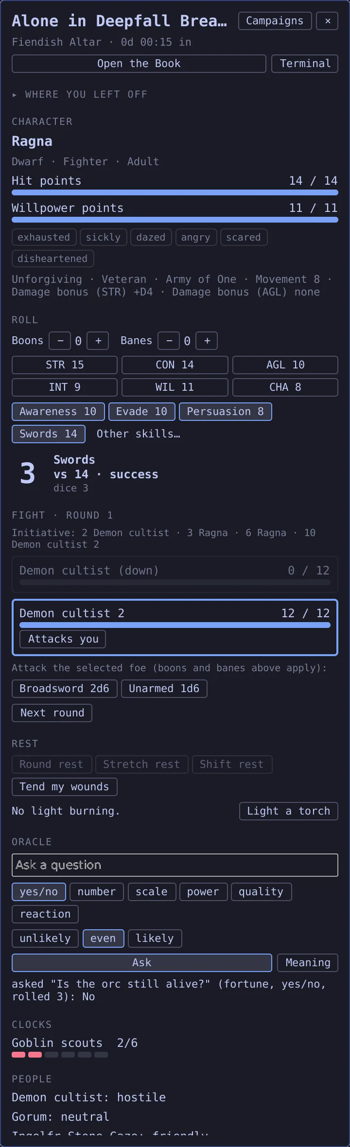 The Table during the same fight.